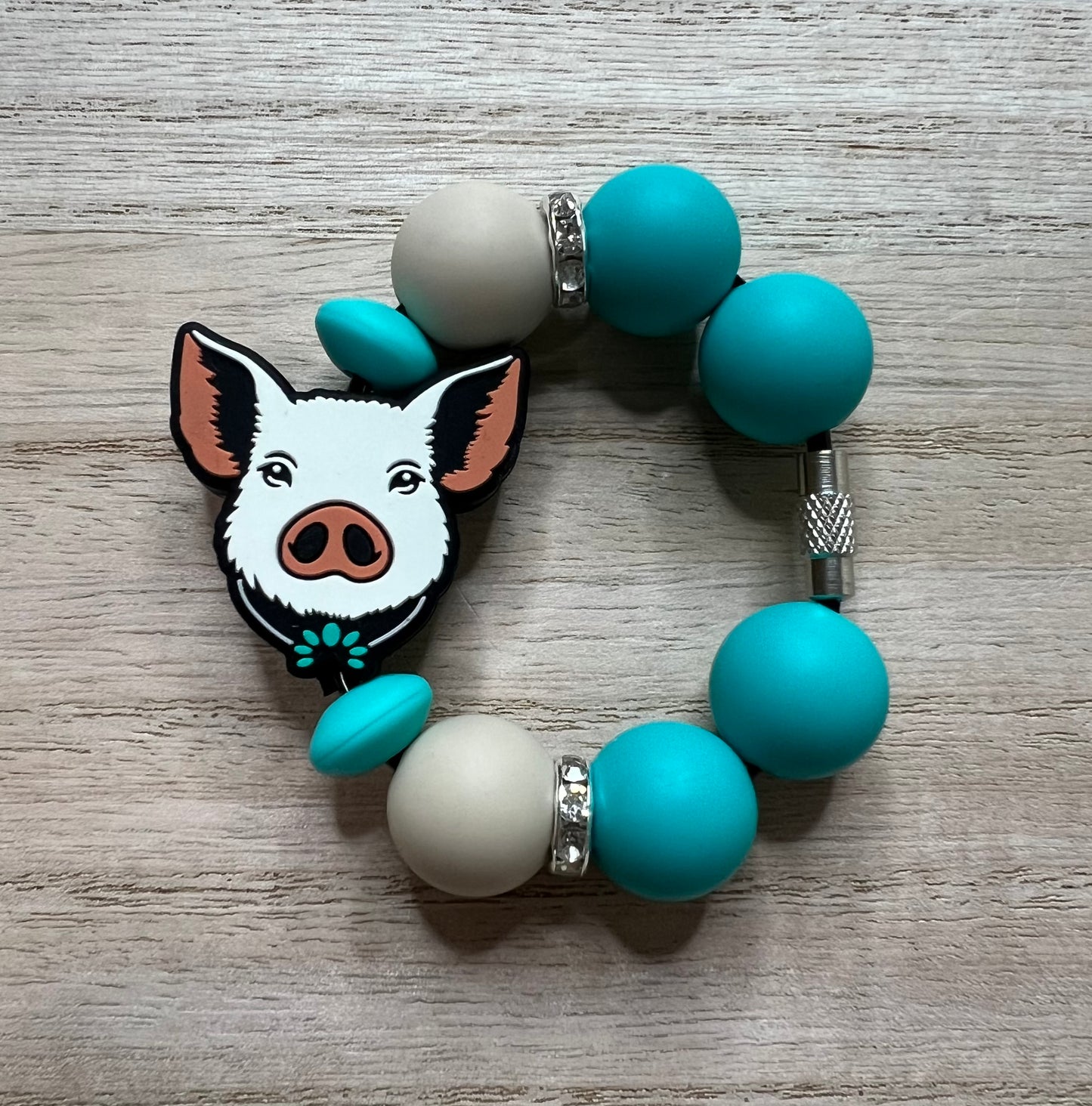 Silicone Charm - Boujee Pig