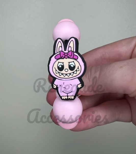 Silicone Charm - Bubu Pink Bow