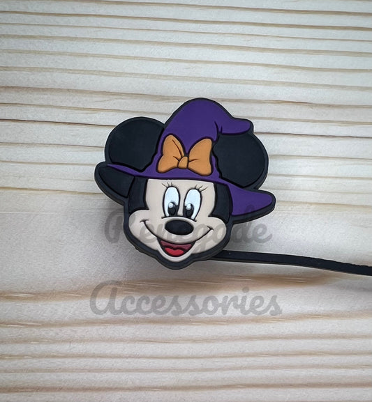 Straw Topper - Mouse Ears Witch Hat - Purple