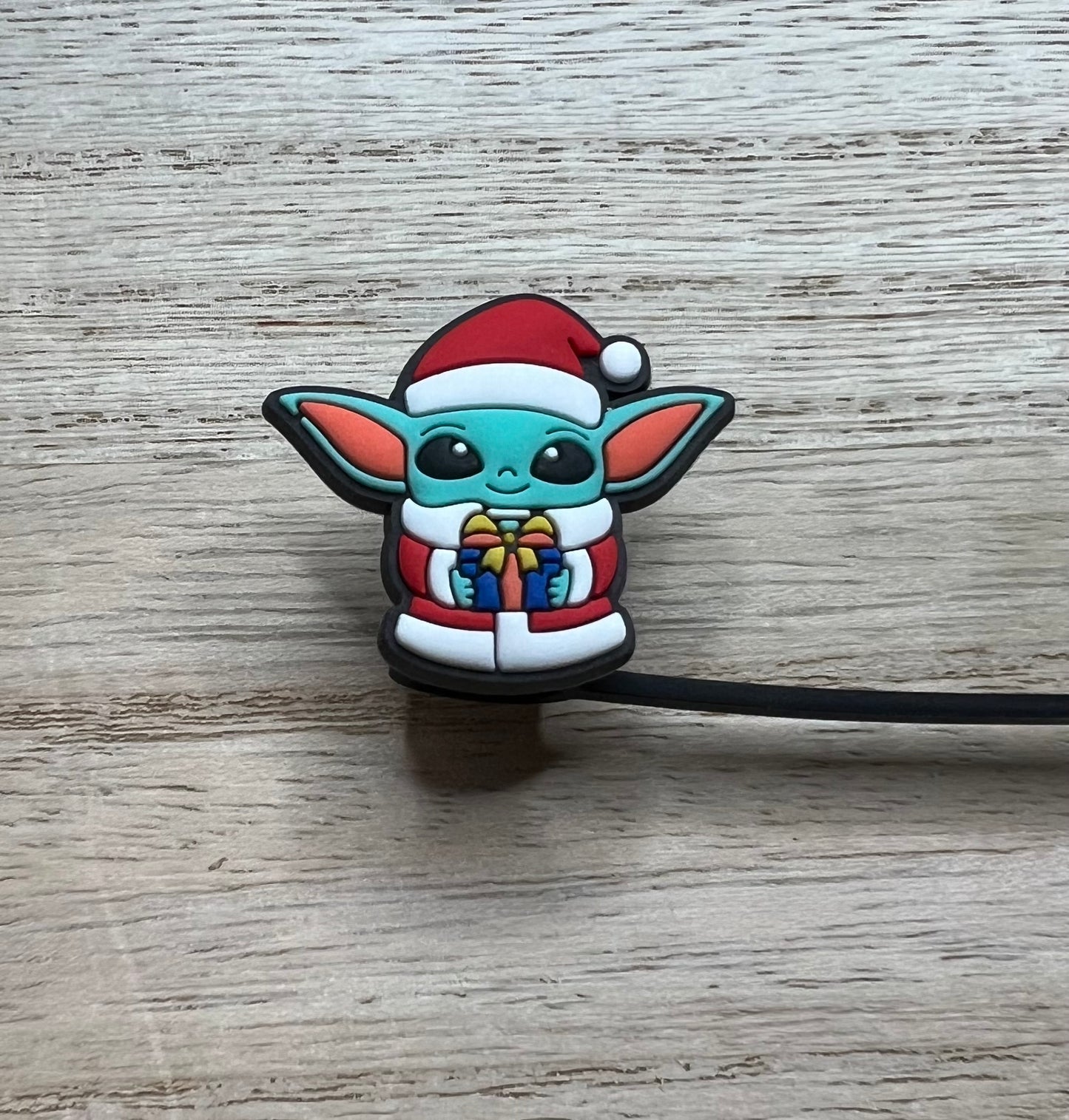 Straw Topper - SW Green Alien Character Christmas