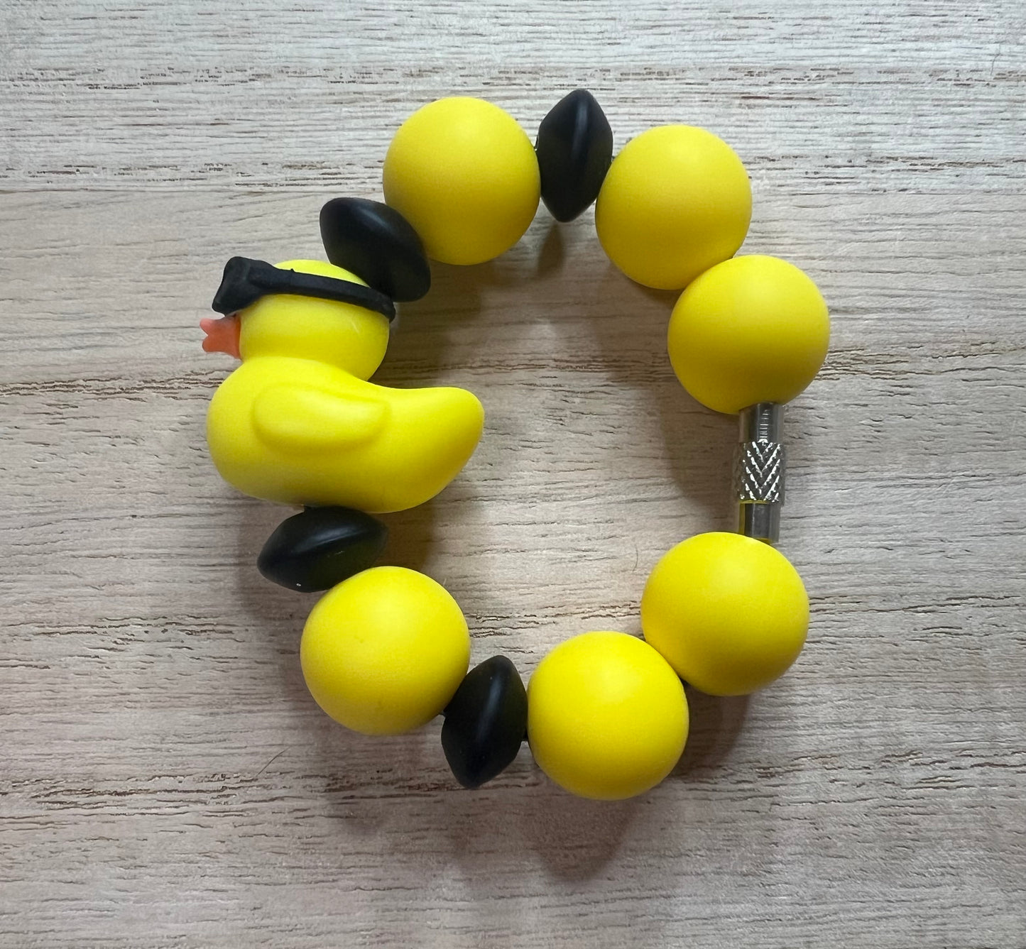 Silicone Charm - Rubber Ducky With Glasses