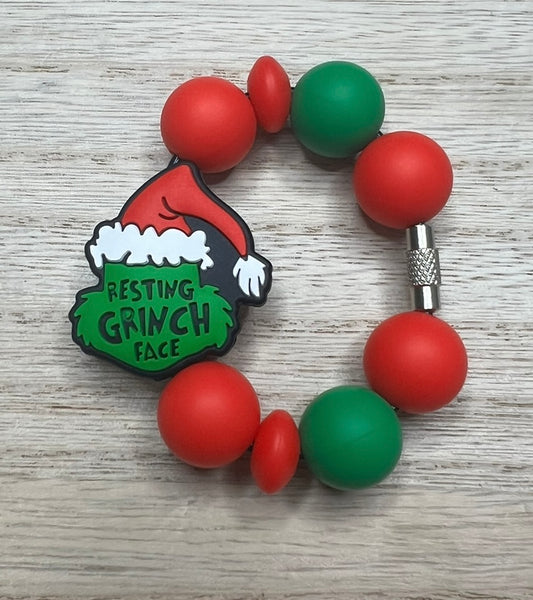 Silicone Charm - Resting Face - Christmas Green Guy