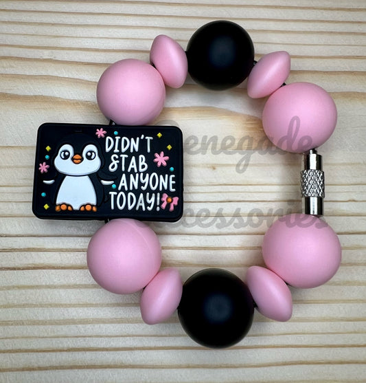 Silicone Charm - Didn’t Stab Anyone Today - Penguin