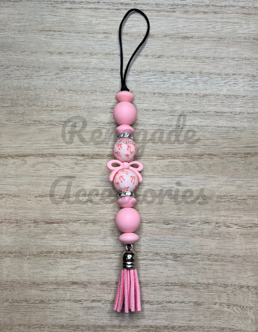 Silicone Charm - Enchanted Charms - Mini Pink Bow - Rose Quartz