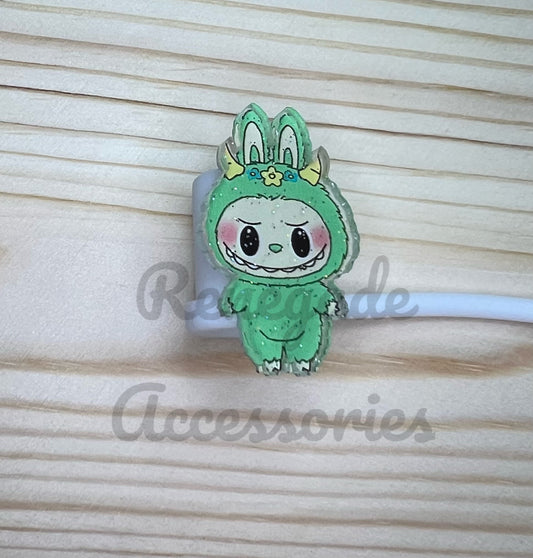 Straw Topper - Bubu Horns Green
