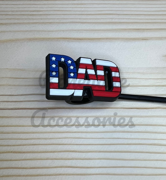 Straw Topper - Dad Flag - Fathers Day