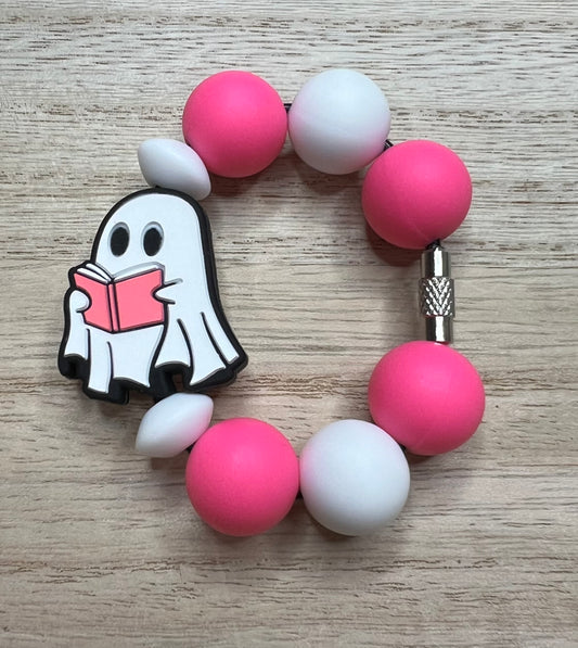 Silicone Charm - Ghost With Book