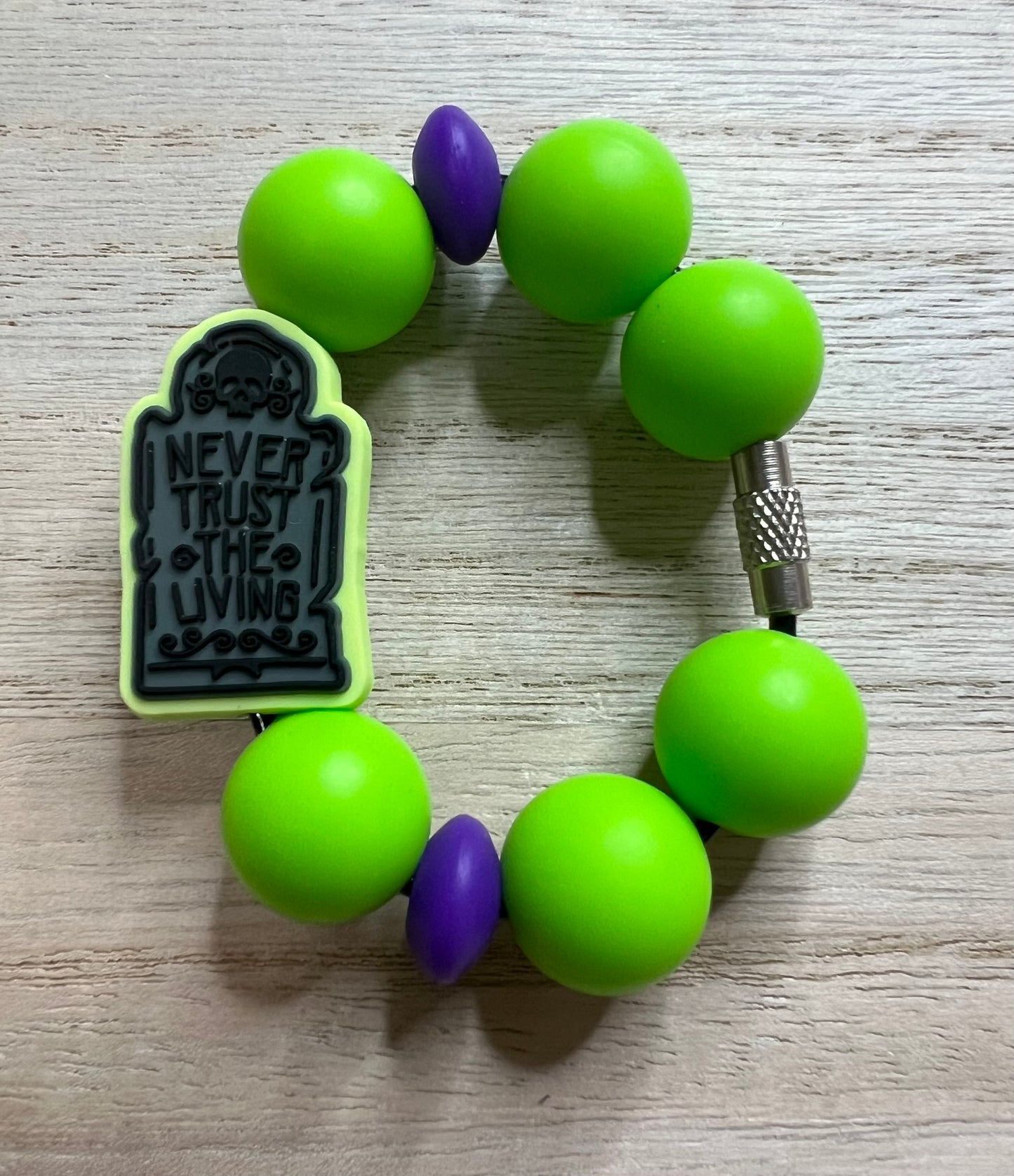 Silicone Charm - Never Trust The Living - Beetle Guy - Glow In The Dark Focal - Character