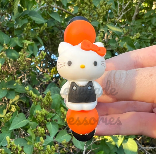 Silicone Charm - Hello Kitty Pumpkin