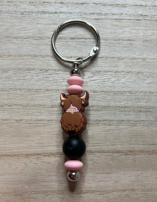 Silicone Charm / Keychain - Cow