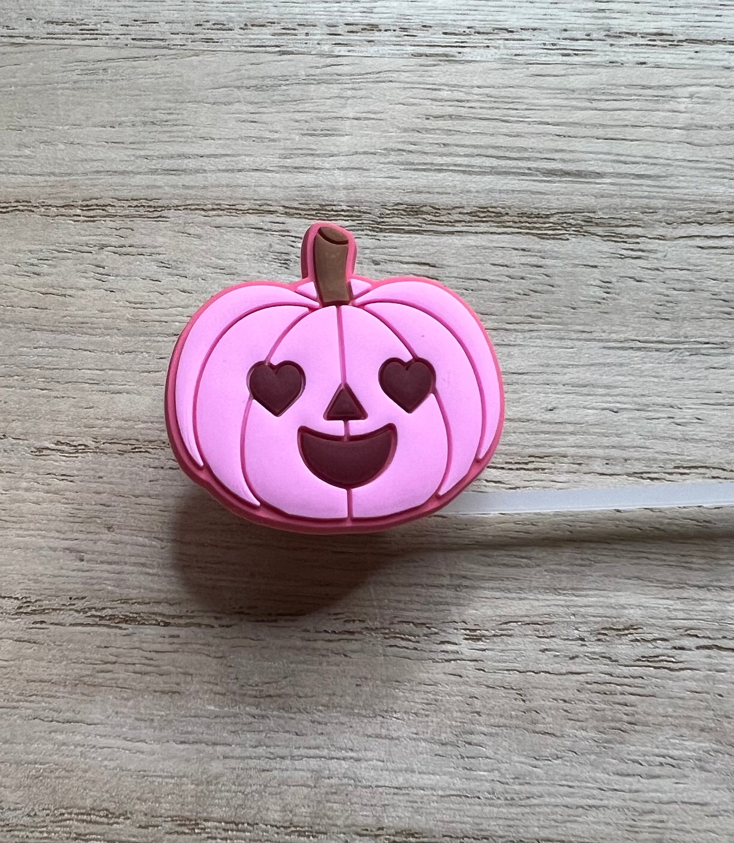 Straw Topper - Pink Pumpkin