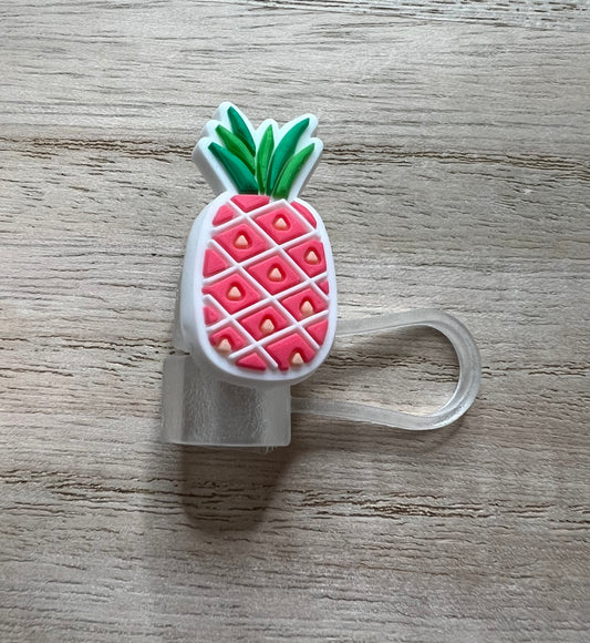 Straw Topper - Pink Pineapple - Food