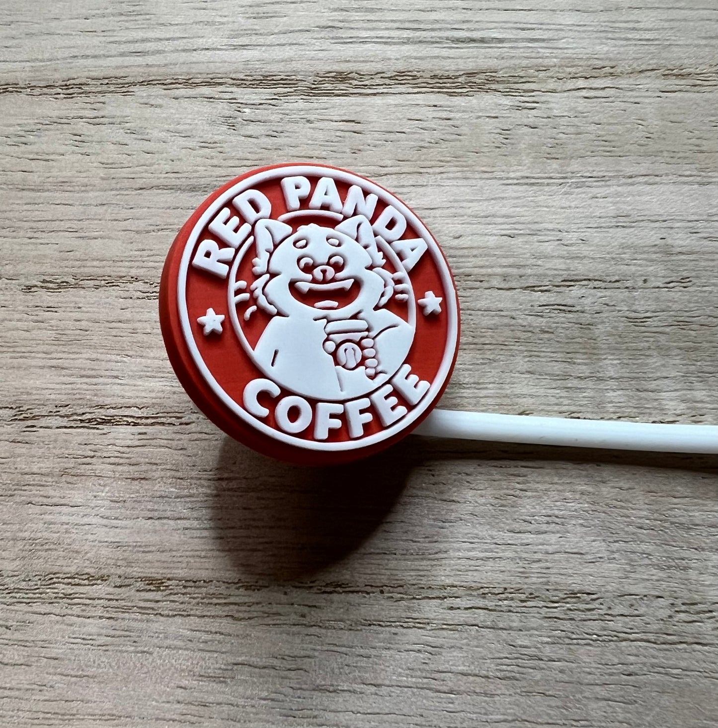 Straw Topper - Red Panda Coffee - Character