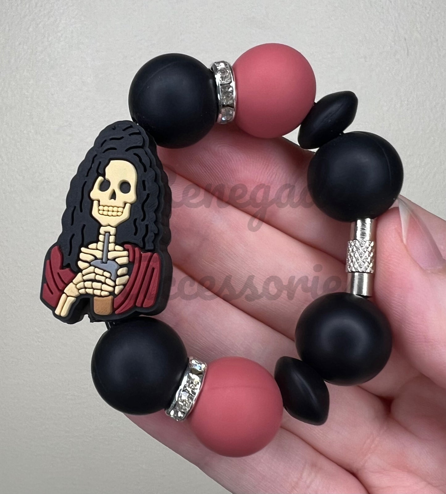 Silicone Charm - Skeleton Coffee Sister Witches