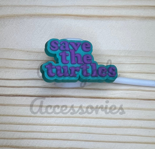 Straw Topper - Save The Turtles