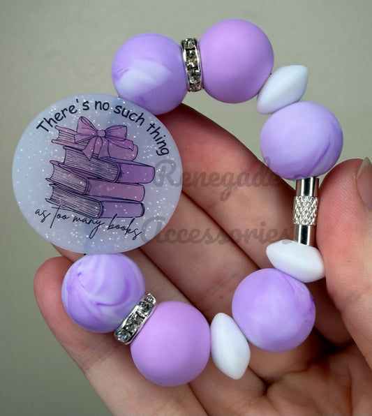 Silicone Charm - No Such Thing As Too Many Books