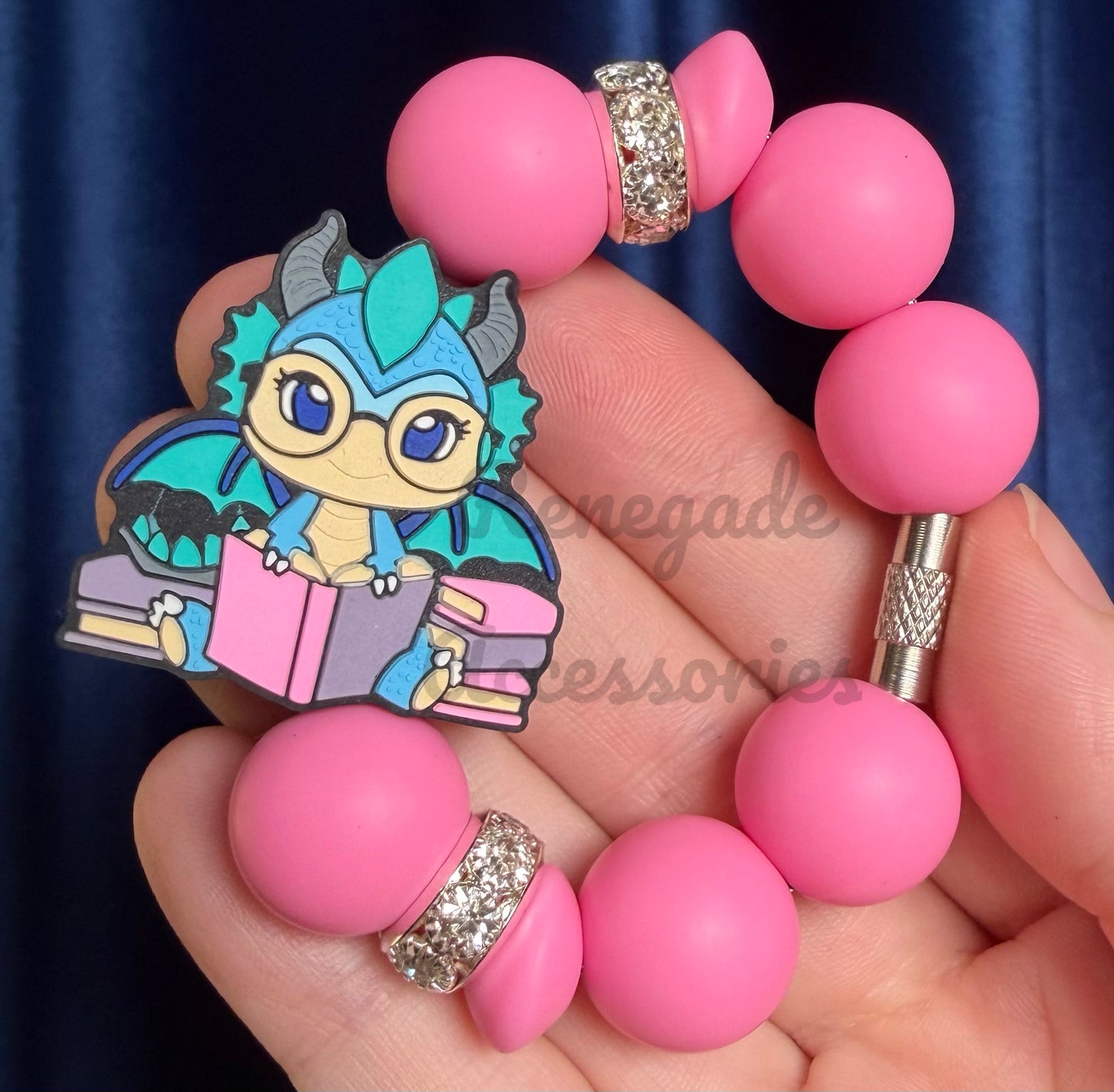 Silicone Charm - Book Dragon