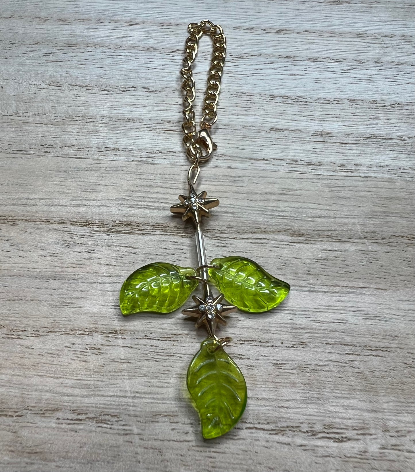 Metal Charm - Elphaba Wicked Leaves