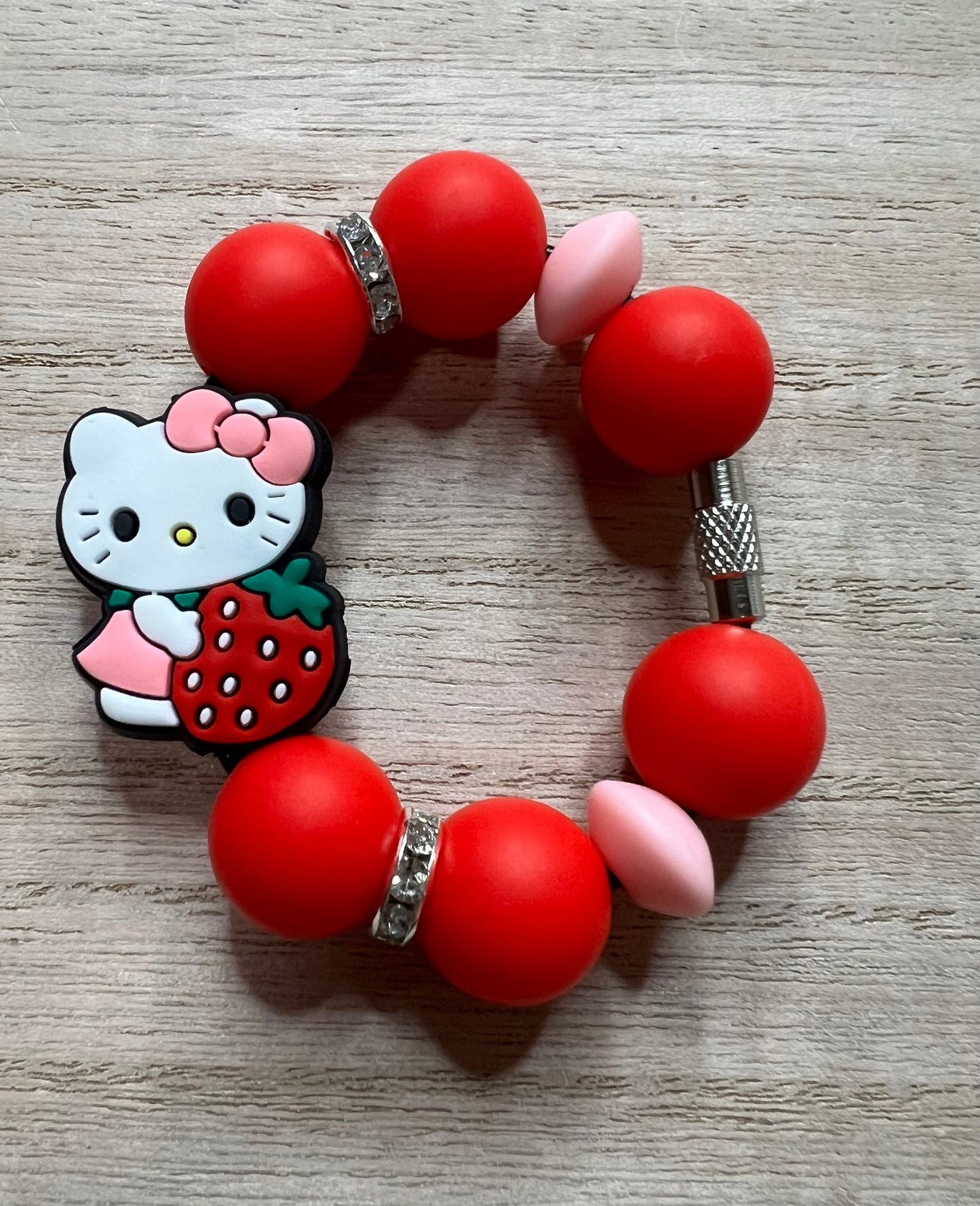 Silicone Charm - HK Strawberry - Food