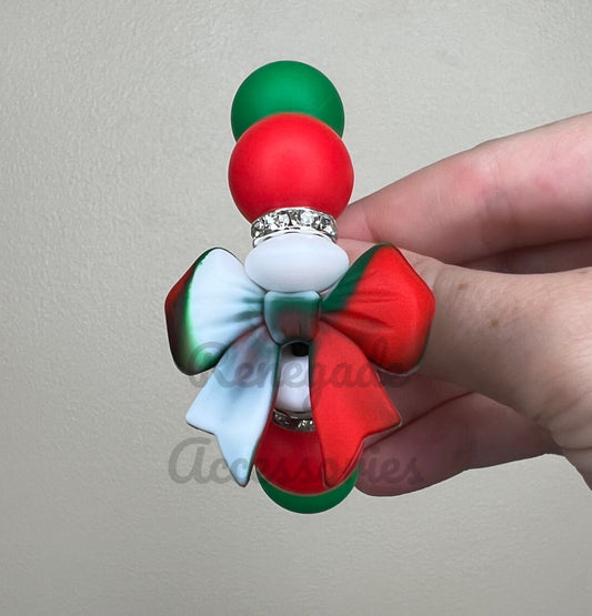 Silicone Charm - Swirl Bow
