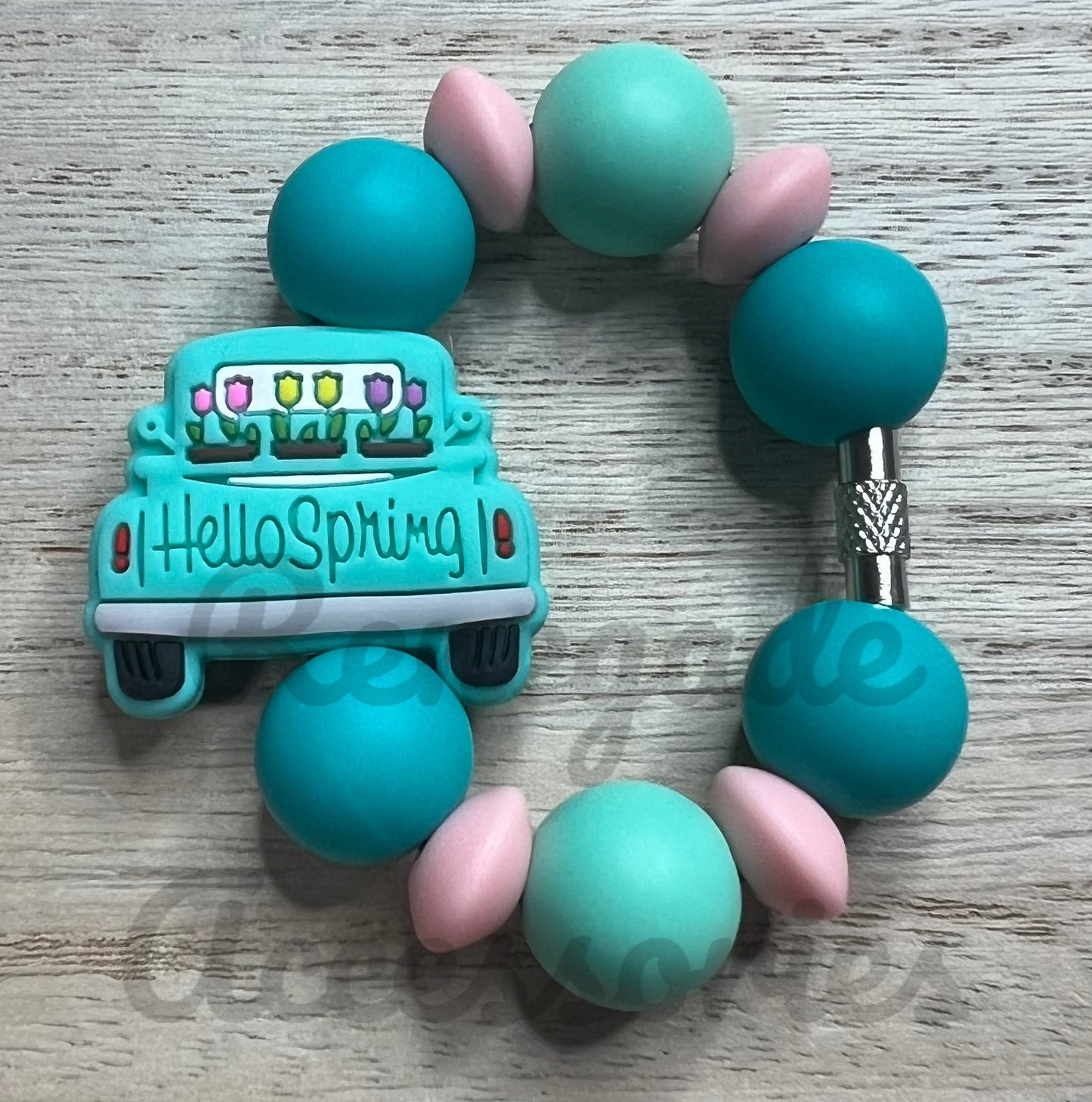 Silicone Charm - Hello Spring Truck