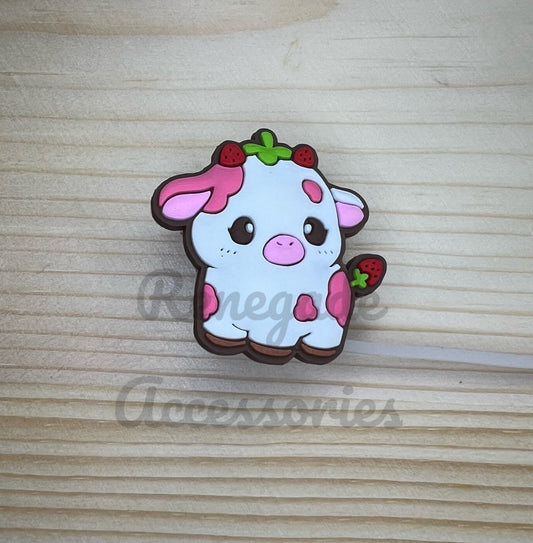 Straw Topper - Strawberry Cow