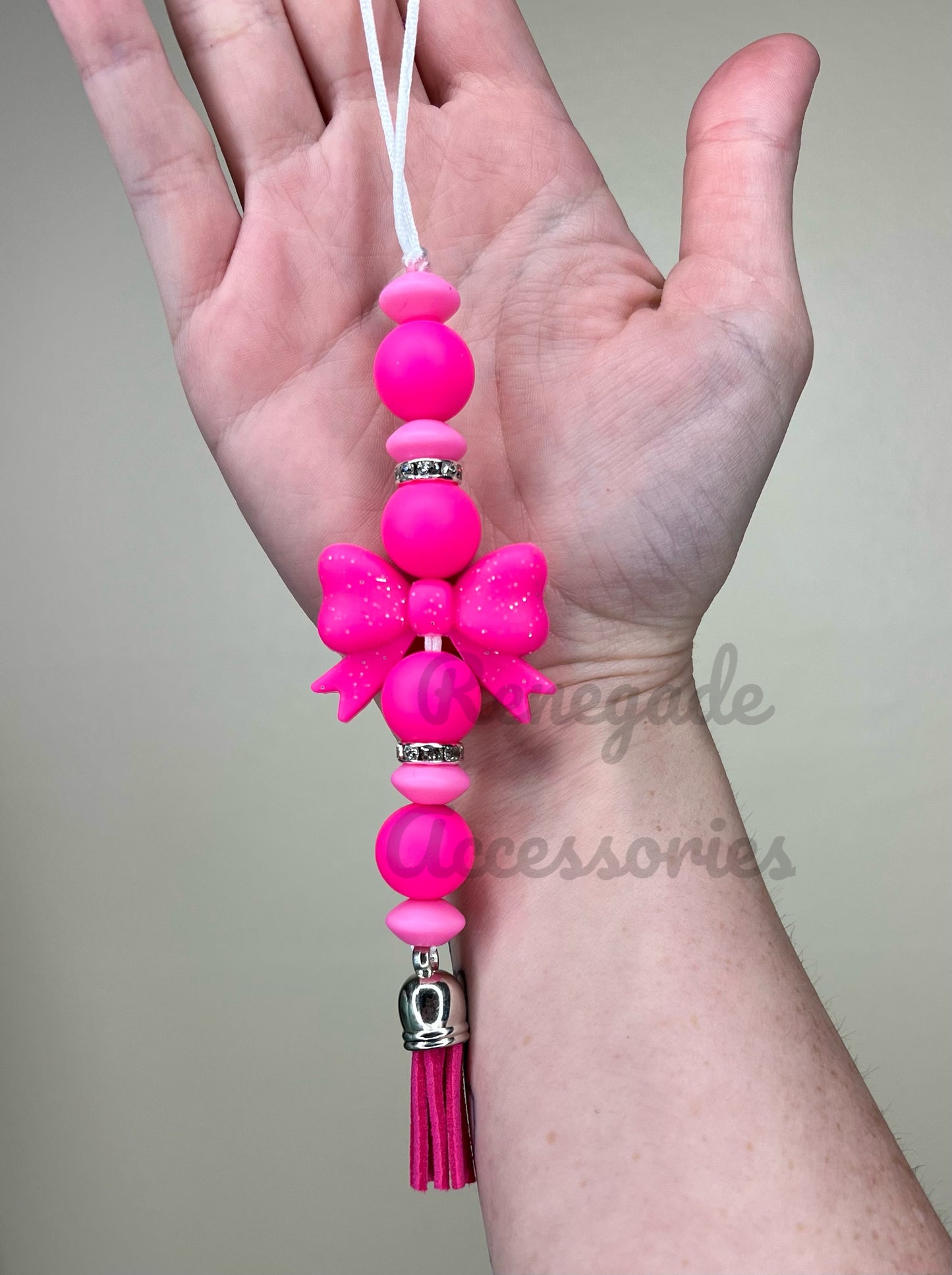 Silicone Charm - Enchanted Charms - Neon Pink Bow - Flare
