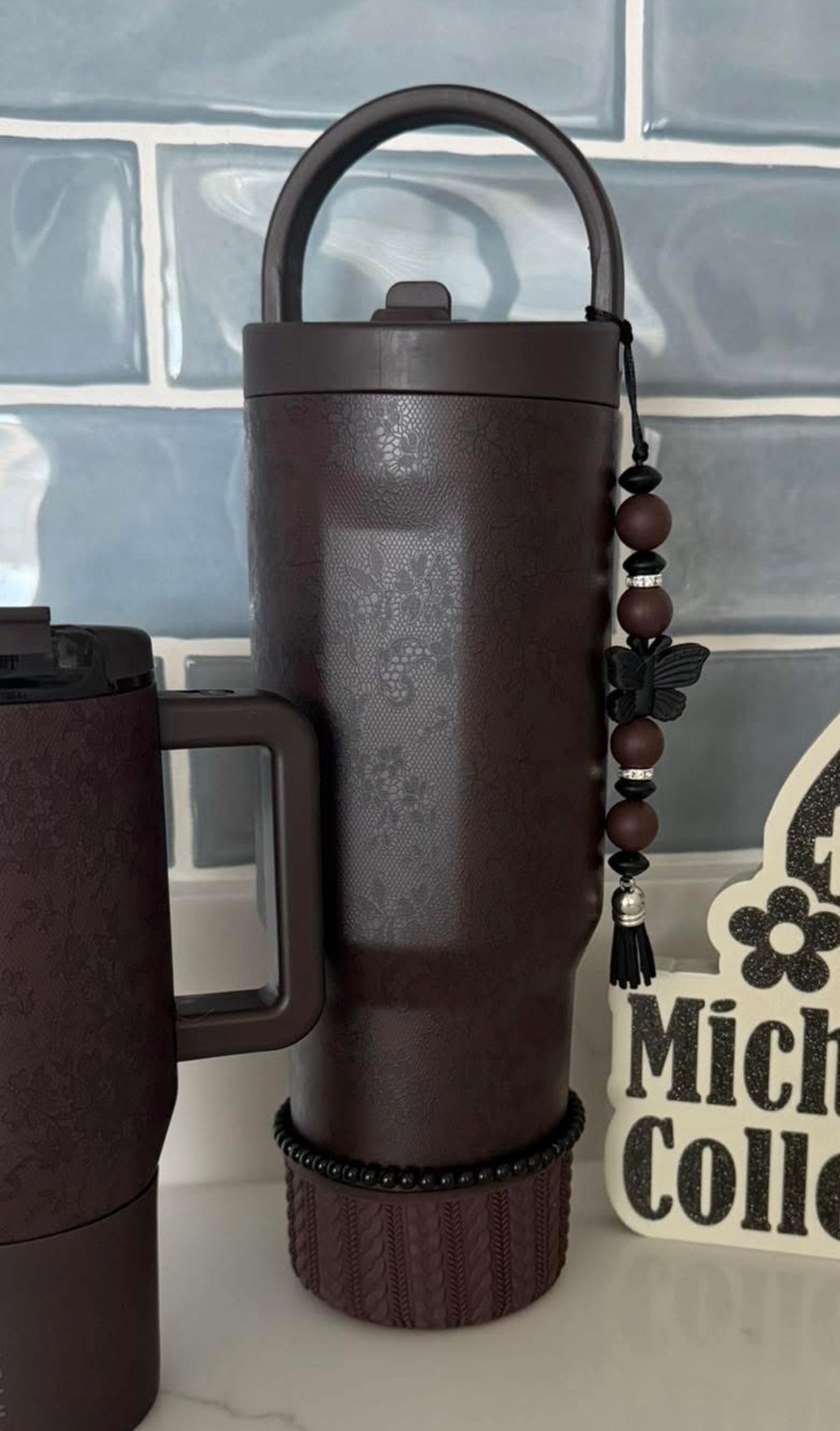 Silicone Charm - Enchanted Charm - Black Butterfly/Espresso