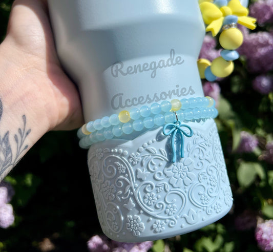 Tumbler Bracelet - Spring Blue Bow - Stanley