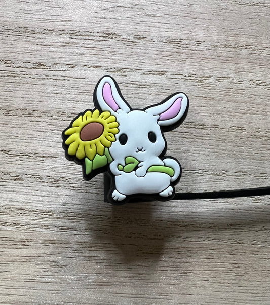 Straw Topper - Bunny Sunflower - Flower