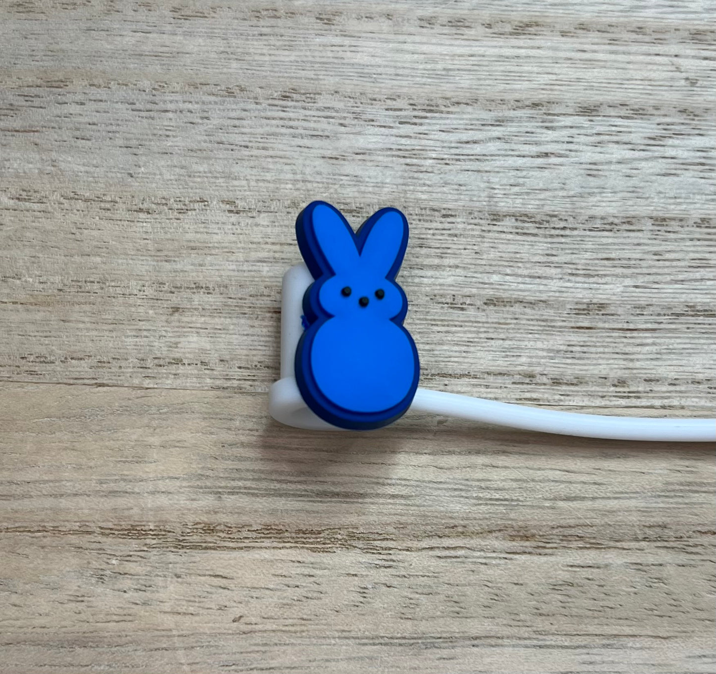 Straw Topper - Blue Peep Bunny