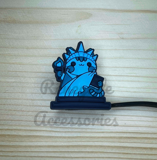 Straw Topper - Statue Of Liberty Cat