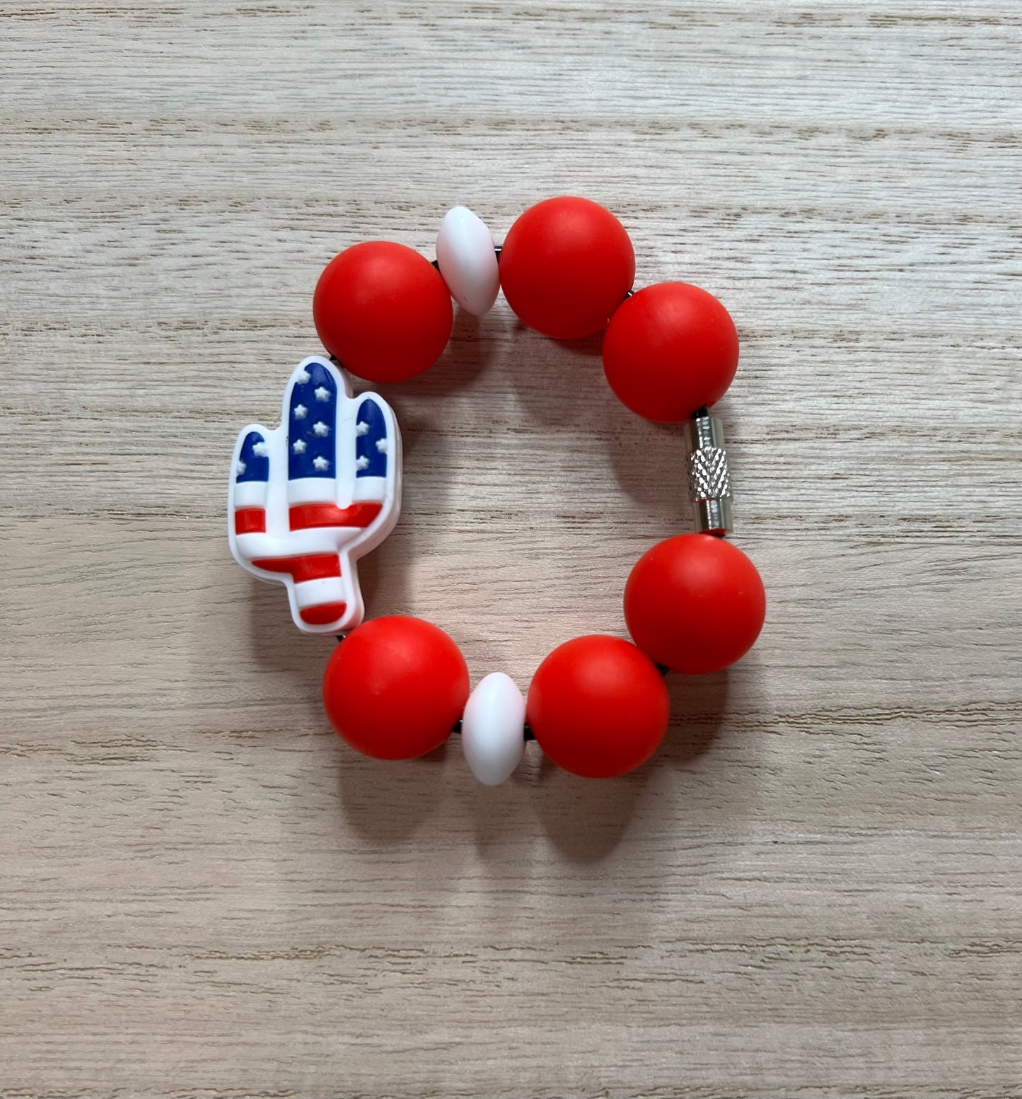 Silicone Charm - Fourth Of July Cactus