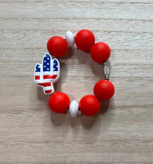 Silicone Charm - Fourth Of July Cactus