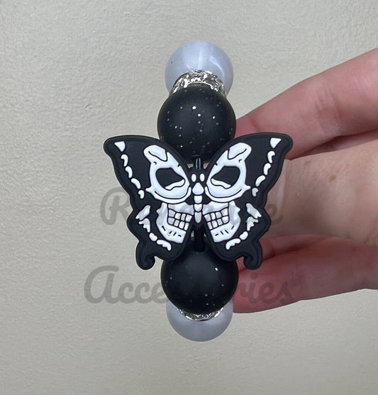 Silicone Charm - Skull/Skeleton Butterfly
