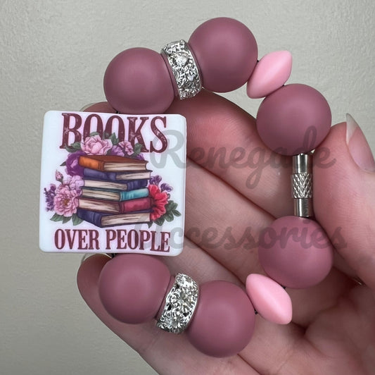 Silicone Charm - Books Over People