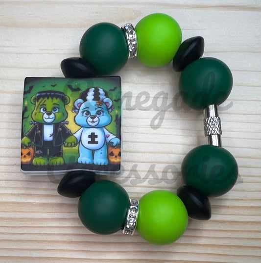 Silicone Charm - C Bears Frankenstein & Bride