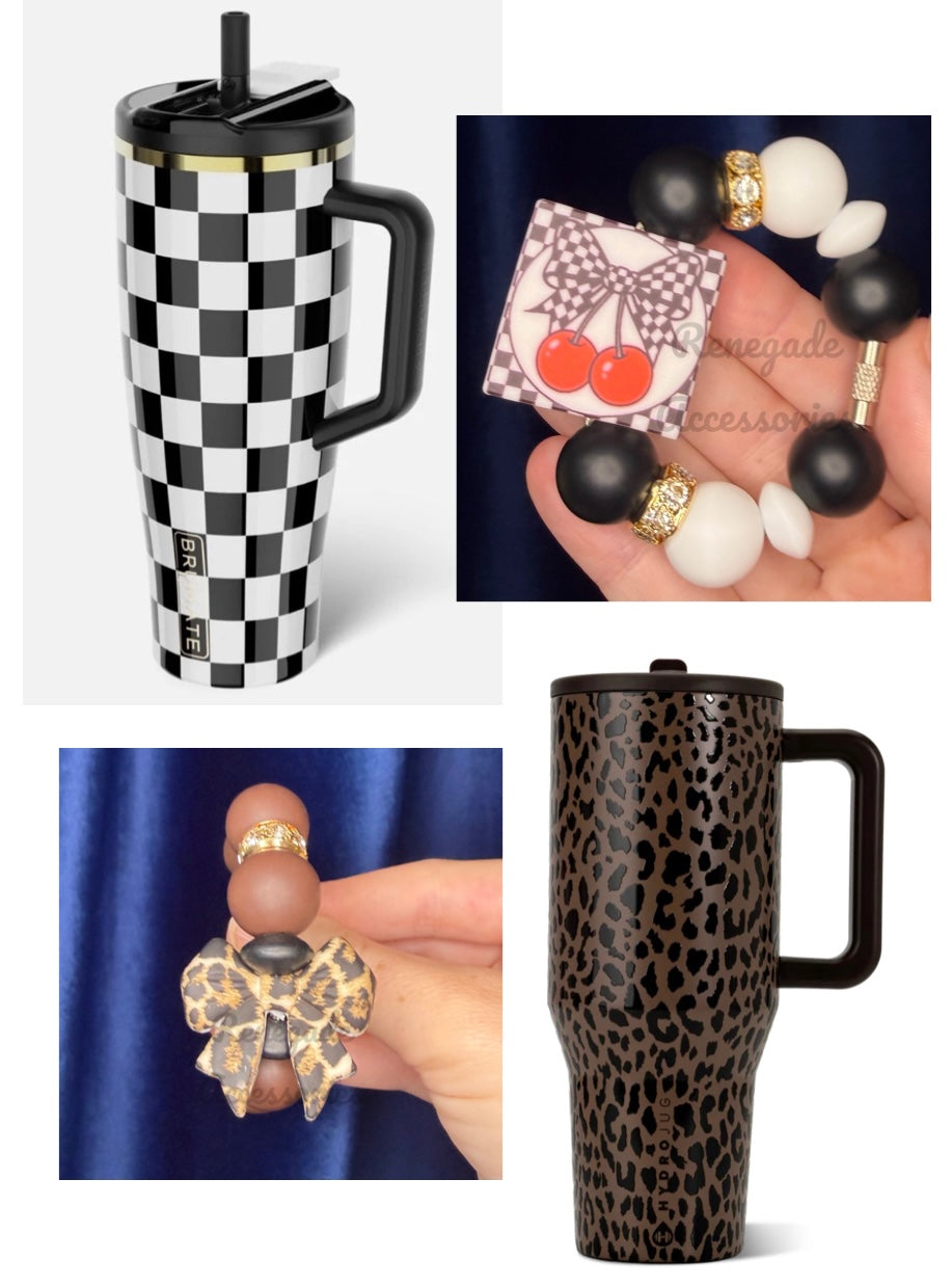 Silicone Charm - Cherry - Royal Checkers