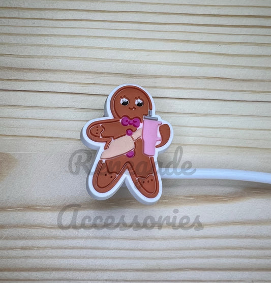 Straw Topper - Gingerbread Man