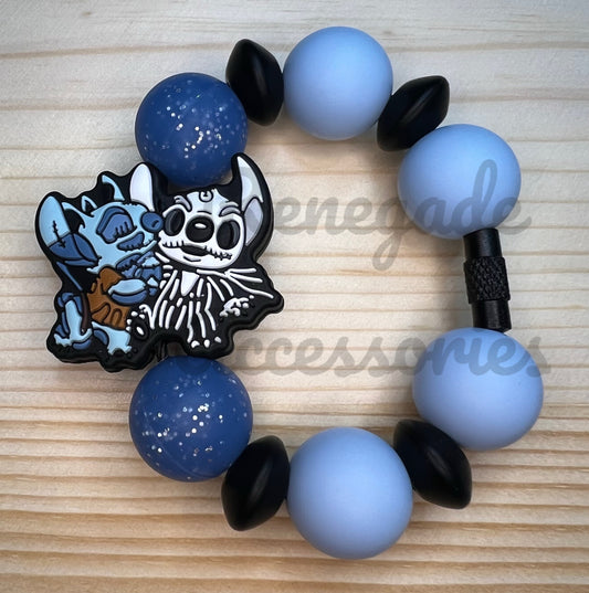 Silicone Charm - Blue Alien Jack & Sally - Nightmare