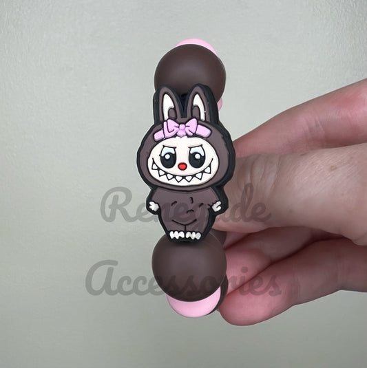 Silicone Charm - Bubu Brown Bow