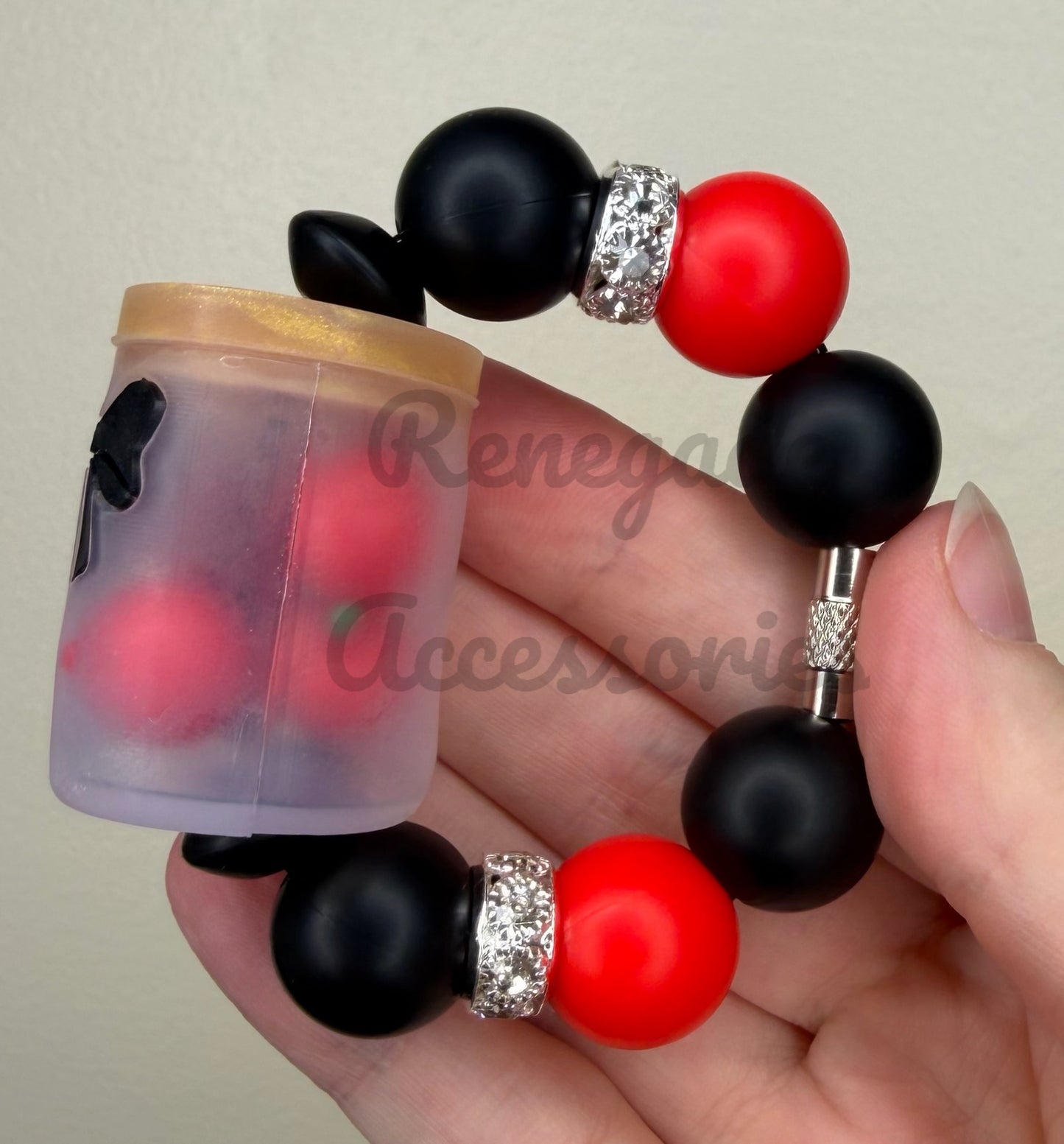 Silicone Charm - Jar Of Cherries (Cherries Move!)