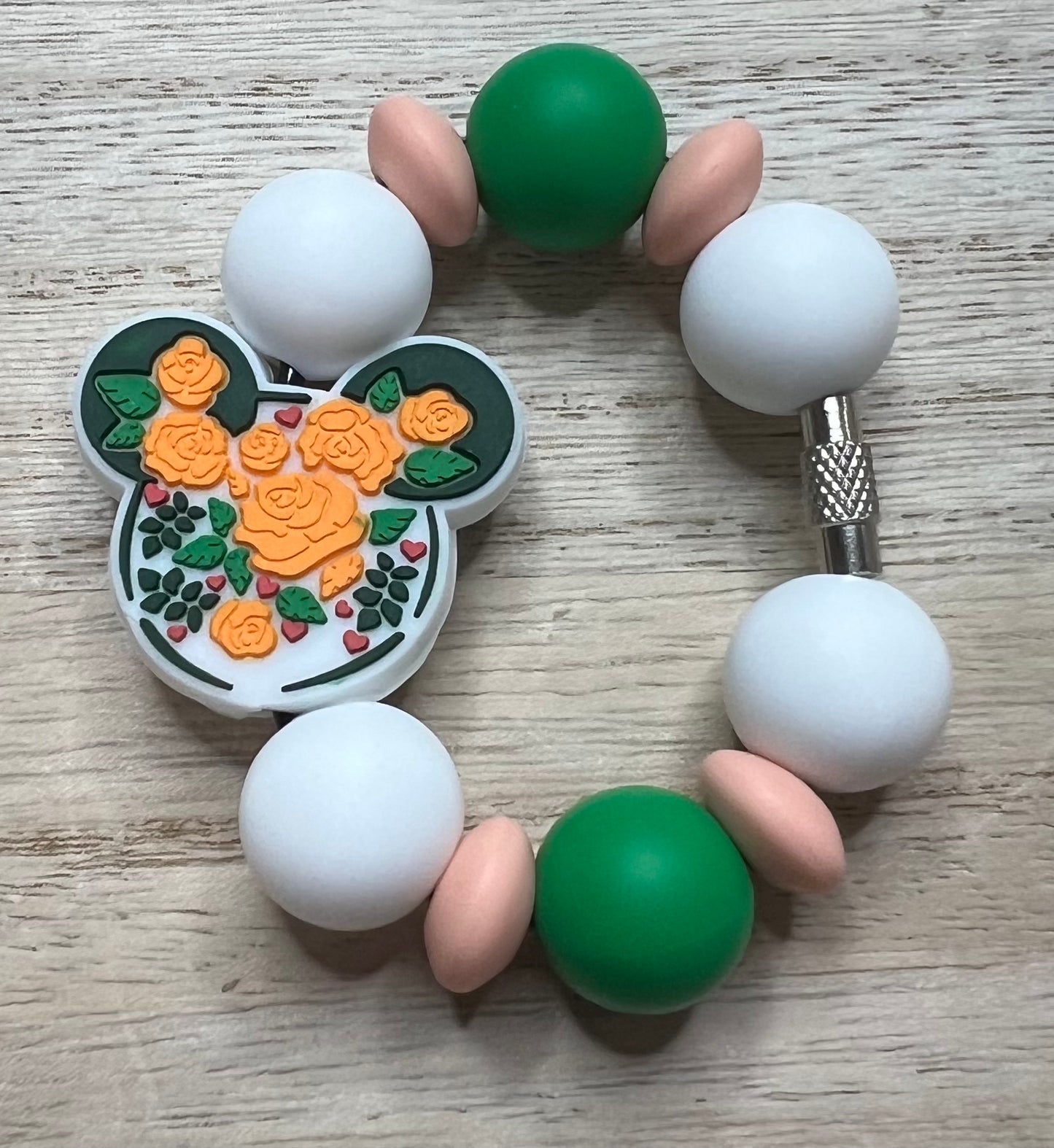 Silicone Charm - Mouse Ears Flowers