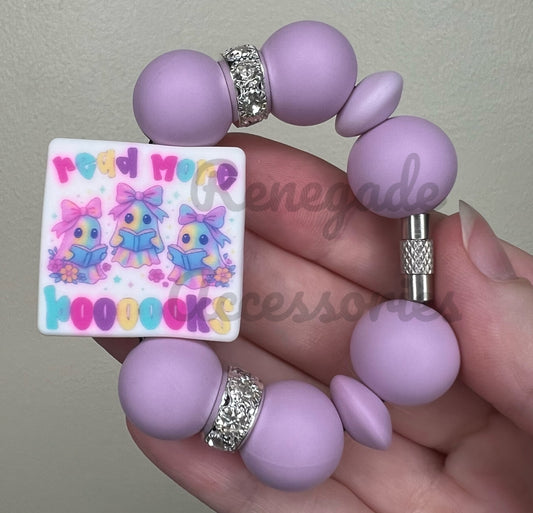 Silicone Charm - Read More Books Ghosts