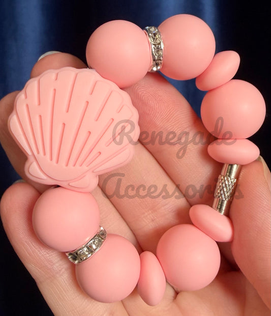 Silicone Charm - Pink Seashell