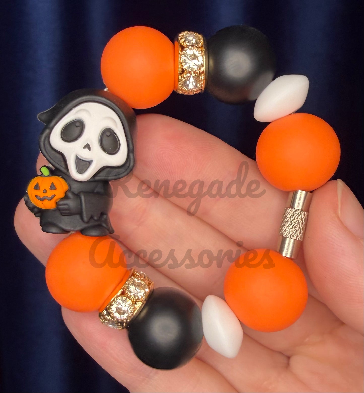 Silicone Charm - Pumpkin Ghostface