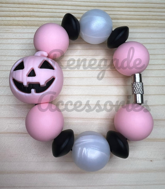Silicone Charm - Pink Pumpkin