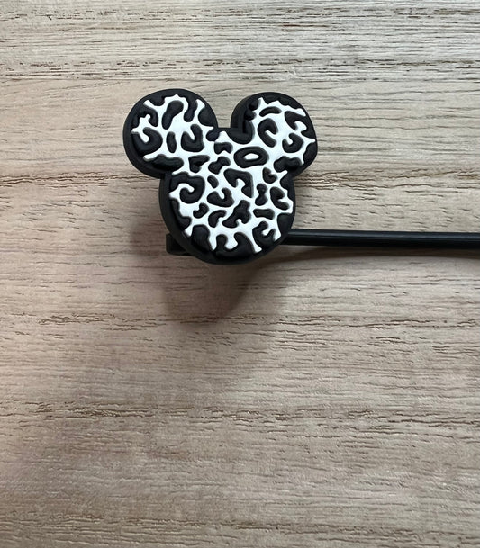 Straw Topper - Mouse Ears Cheetah