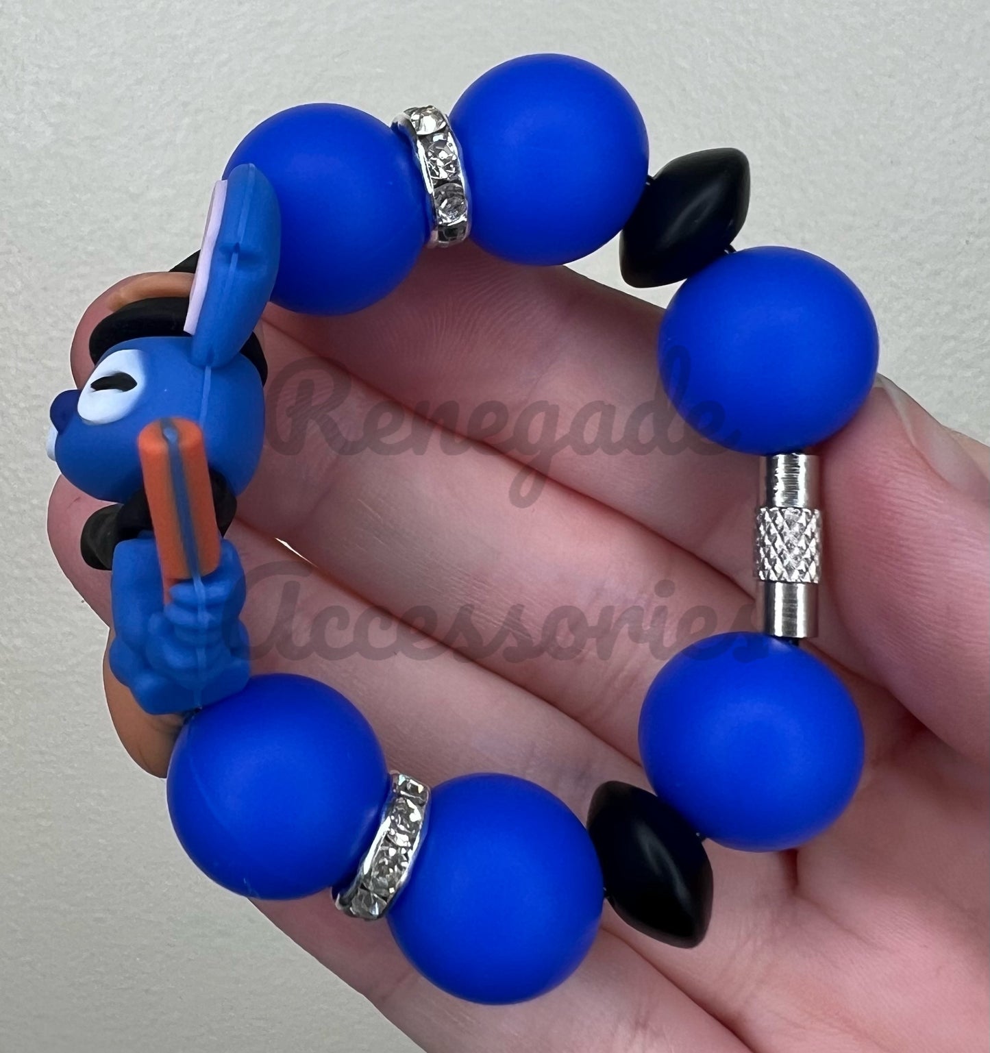 Silicone Charm - Blue Alien Wizard