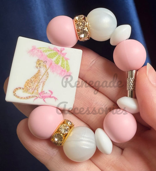 Silicone Charm - Bougie Leopard